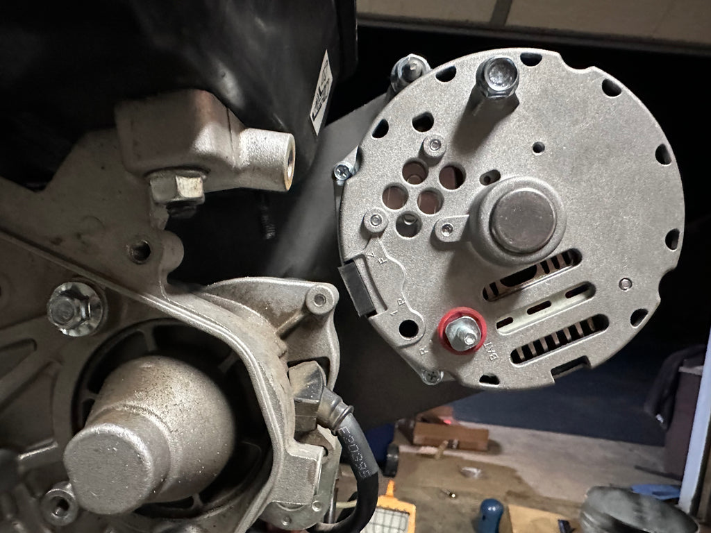 Honda GX390, Predator 420, Predator 459 alternator bracket (10:00 clock position, with fuel tank installed)